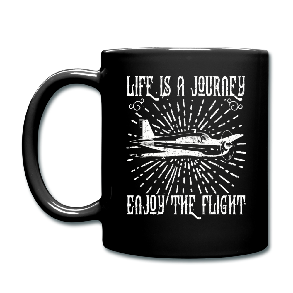 Life Is A Journey - Flight - White - Full Color Mug - black