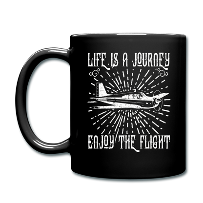 Life Is A Journey - Flight - White - Full Color Mug - black