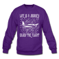 Life Is A Journey - Flight - White - Crewneck Sweatshirt - purple