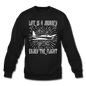 Life Is A Journey - Flight - White - Crewneck Sweatshirt - black