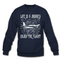 Life Is A Journey - Flight - White - Crewneck Sweatshirt - navy