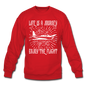 Life Is A Journey - Flight - White - Crewneck Sweatshirt - red