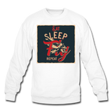 Eat Sleep Fly Repeat - Crewneck Sweatshirt - white
