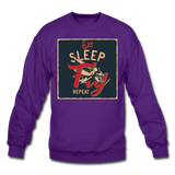 Eat Sleep Fly Repeat - Crewneck Sweatshirt - purple