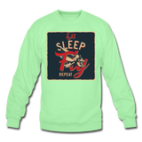 Eat Sleep Fly Repeat - Crewneck Sweatshirt - lime