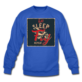 Eat Sleep Fly Repeat - Crewneck Sweatshirt - royal blue