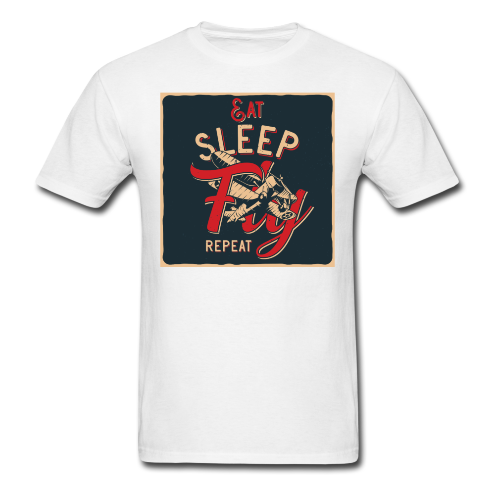 Eat Sleep Fly Repeat - Unisex Classic T-Shirt - white