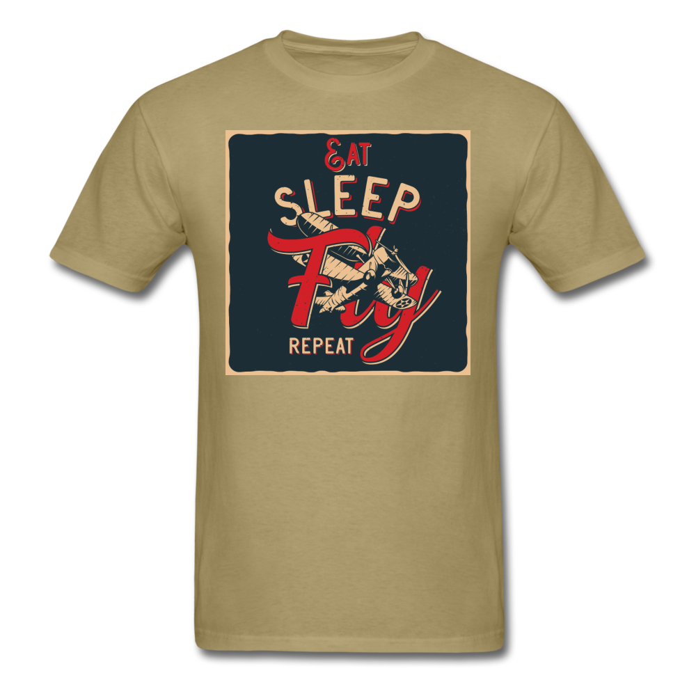 Eat Sleep Fly Repeat - Unisex Classic T-Shirt - khaki