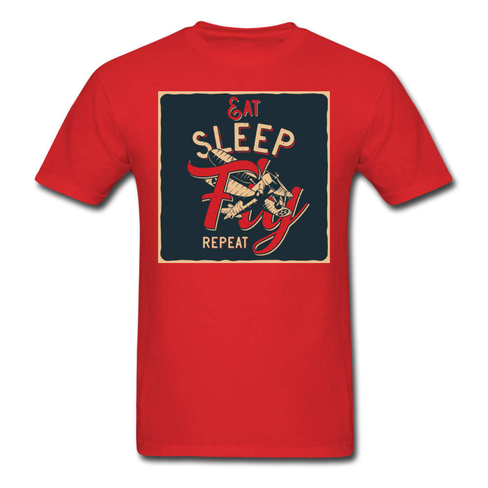 Eat Sleep Fly Repeat - Unisex Classic T-Shirt - red