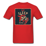 Eat Sleep Fly Repeat - Unisex Classic T-Shirt - red