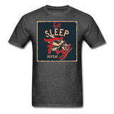 Eat Sleep Fly Repeat - Unisex Classic T-Shirt - heather black