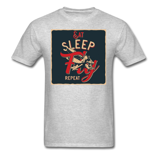 Eat Sleep Fly Repeat - Unisex Classic T-Shirt - heather gray