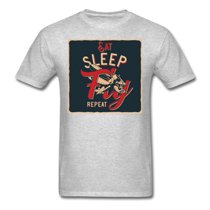 Eat Sleep Fly Repeat - Unisex Classic T-Shirt - heather gray