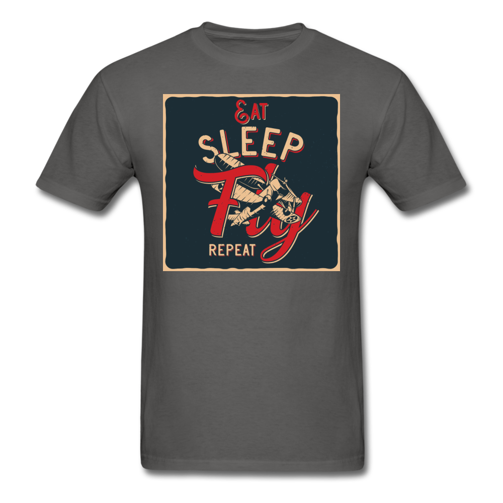 Eat Sleep Fly Repeat - Unisex Classic T-Shirt - charcoal