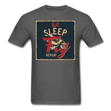 Eat Sleep Fly Repeat - Unisex Classic T-Shirt - charcoal
