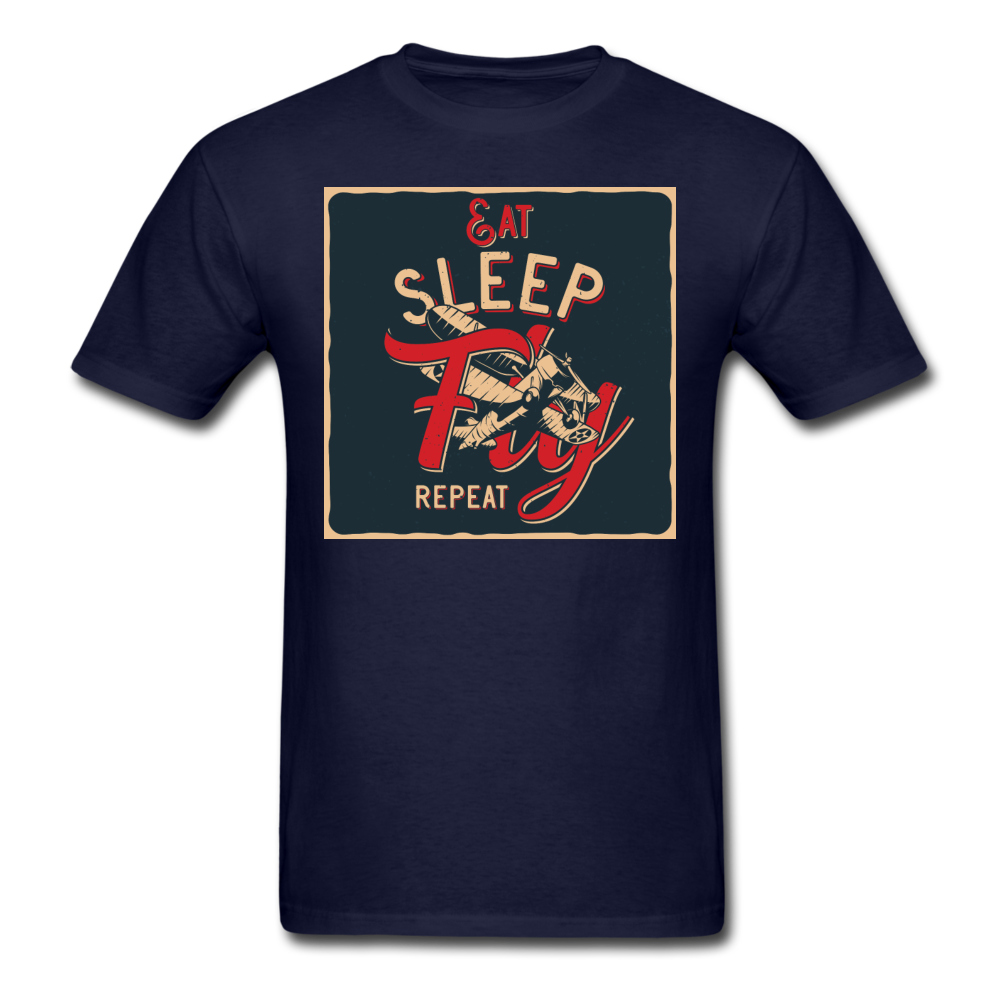 Eat Sleep Fly Repeat - Unisex Classic T-Shirt - navy