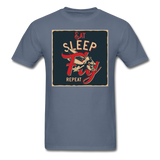 Eat Sleep Fly Repeat - Unisex Classic T-Shirt - denim