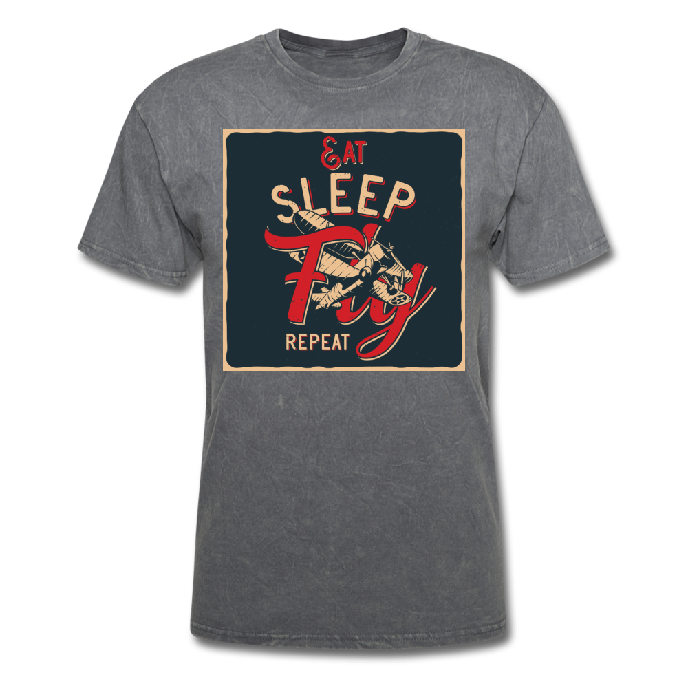 Eat Sleep Fly Repeat - Unisex Classic T-Shirt - mineral charcoal gray