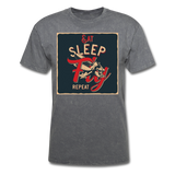 Eat Sleep Fly Repeat - Unisex Classic T-Shirt - mineral charcoal gray