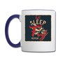 Eat Sleep Fly Repeat - Contrast Coffee Mug - white/cobalt blue