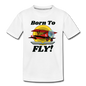 Born To Fly - Red Biplane - Kids' Premium T-Shirt - white