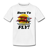 Born To Fly - Red Biplane - Kids' Premium T-Shirt - white