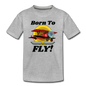 Born To Fly - Red Biplane - Kids' Premium T-Shirt - heather gray