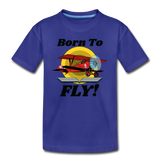 Born To Fly - Red Biplane - Kids' Premium T-Shirt - royal blue