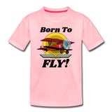 Born To Fly - Red Biplane - Kids' Premium T-Shirt - pink