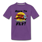 Born To Fly - Red Biplane - Kids' Premium T-Shirt - purple