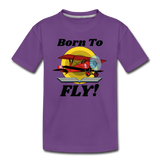 Born To Fly - Red Biplane - Kids' Premium T-Shirt - purple