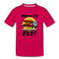 Born To Fly - Red Biplane - Kids' Premium T-Shirt - dark pink