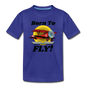 Born To Fly - Red Biplane - Toddler Premium T-Shirt - royal blue