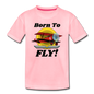 Born To Fly - Red Biplane - Toddler Premium T-Shirt - pink