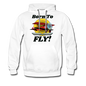 Born To Fly - Red Biplane - Men’s Premium Hoodie - white