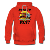 Born To Fly - Red Biplane - Men’s Premium Hoodie - red