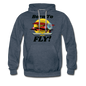 Born To Fly - Red Biplane - Men’s Premium Hoodie - heather denim