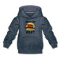 Born To Fly - Red Biplane - Kids‘ Premium Hoodie - heather denim