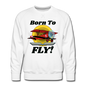 Born To Fly - Red Biplane - Men’s Premium Sweatshirt - white