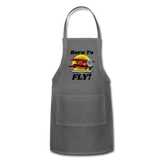 Born To Fly - Red Biplane - Adjustable Apron - charcoal