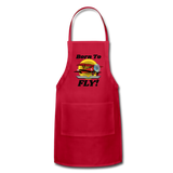 Born To Fly - Red Biplane - Adjustable Apron - red
