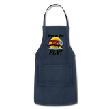 Born To Fly - Red Biplane - Adjustable Apron - navy