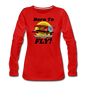 Born To Fly - Red Biplane - Women's Premium Long Sleeve T-Shirt - red