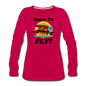 Born To Fly - Red Biplane - Women's Premium Long Sleeve T-Shirt - dark pink