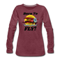 Born To Fly - Red Biplane - Women's Premium Long Sleeve T-Shirt - heather burgundy