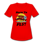 Born To Fly - Red Biplane - Women's Moisture Wicking Performance T-Shirt - red