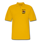 Born To Fly - Red Biplane - Men's Pique Polo Shirt - Yellow