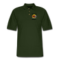 Born To Fly - Red Biplane - Men's Pique Polo Shirt - forest green