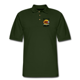 Born To Fly - Red Biplane - Men's Pique Polo Shirt - forest green