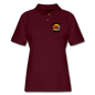 Born To Fly - Red Biplane - Women's Pique Polo Shirt - burgundy